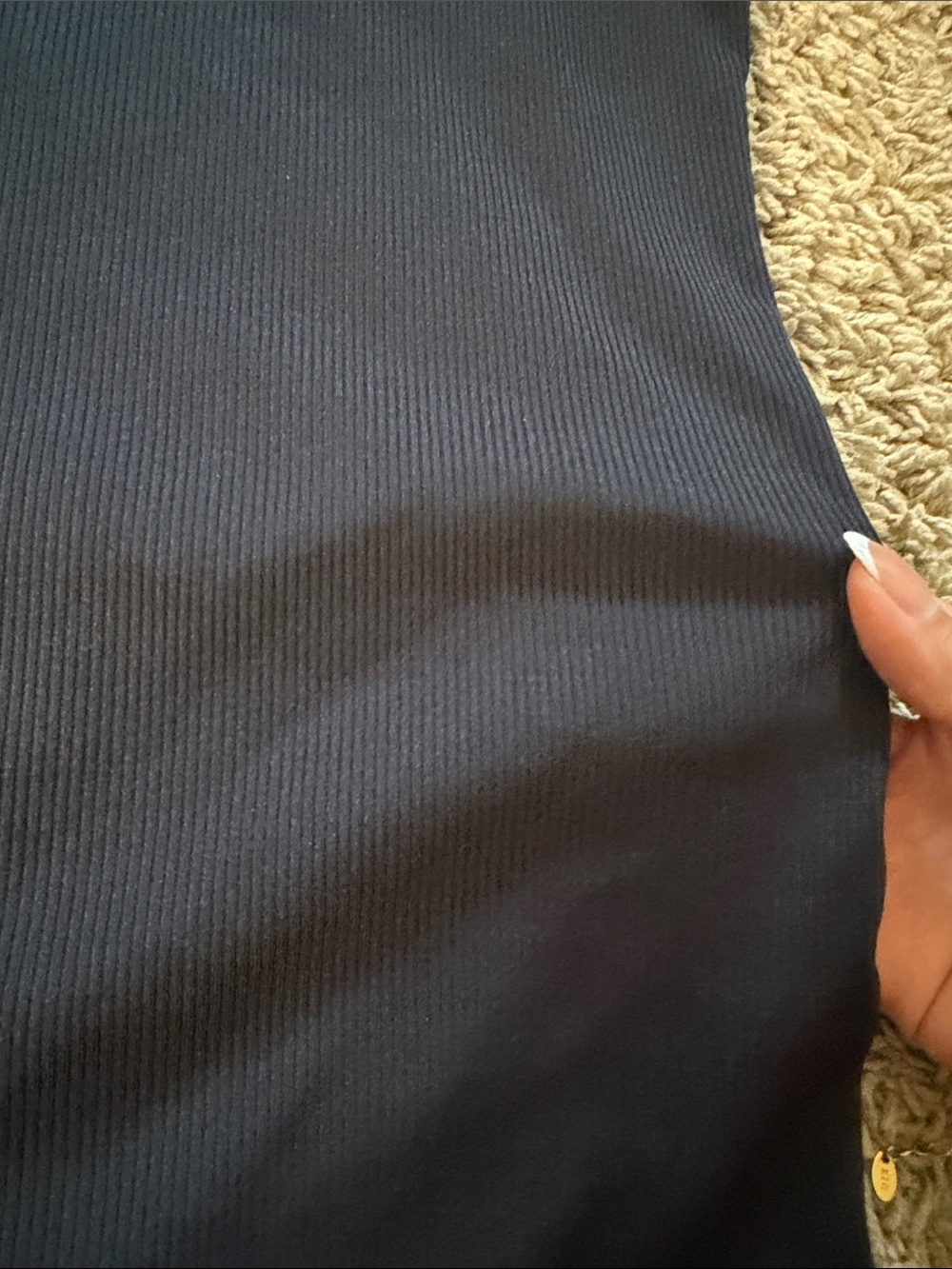 Under Armour Black Ribbed Racerback Tank Top - Picture 4 of 5